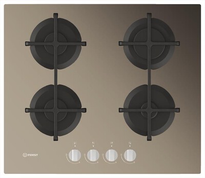 INDESIT - Piano cottura a gas ING 61T/TD 4 fuochi 59cm-Tortora