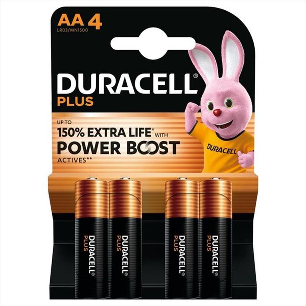 Immagine del prodotto DURACELL - PILA STILO AA PLUS POWERBOOST 4PZ DU0103-Multicolore