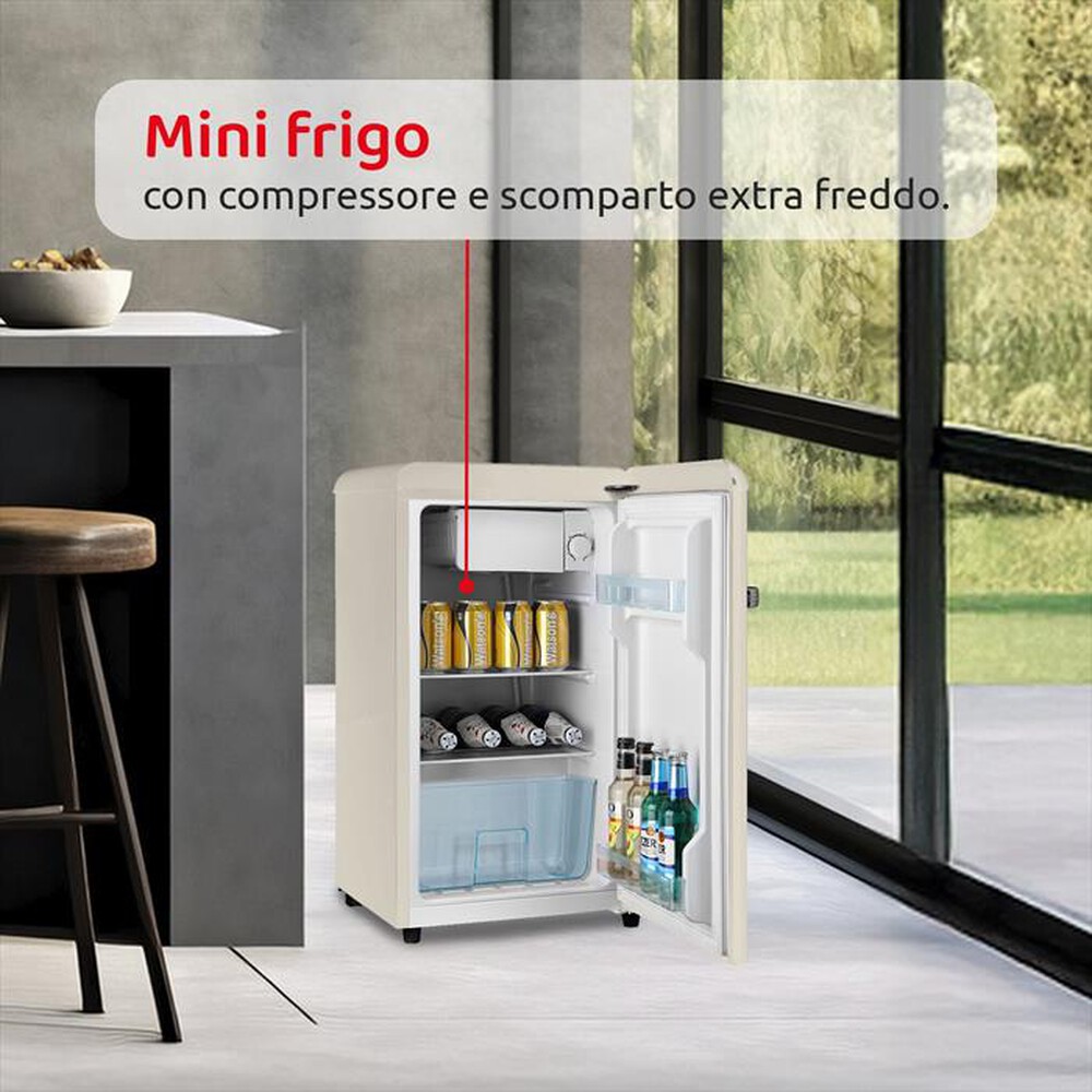 Immagine del prodotto MELCHIONI FAMILY - Frigorifero sotto-tavolo SIBERIA 45 Classe E 45lt-Panna / Metallo