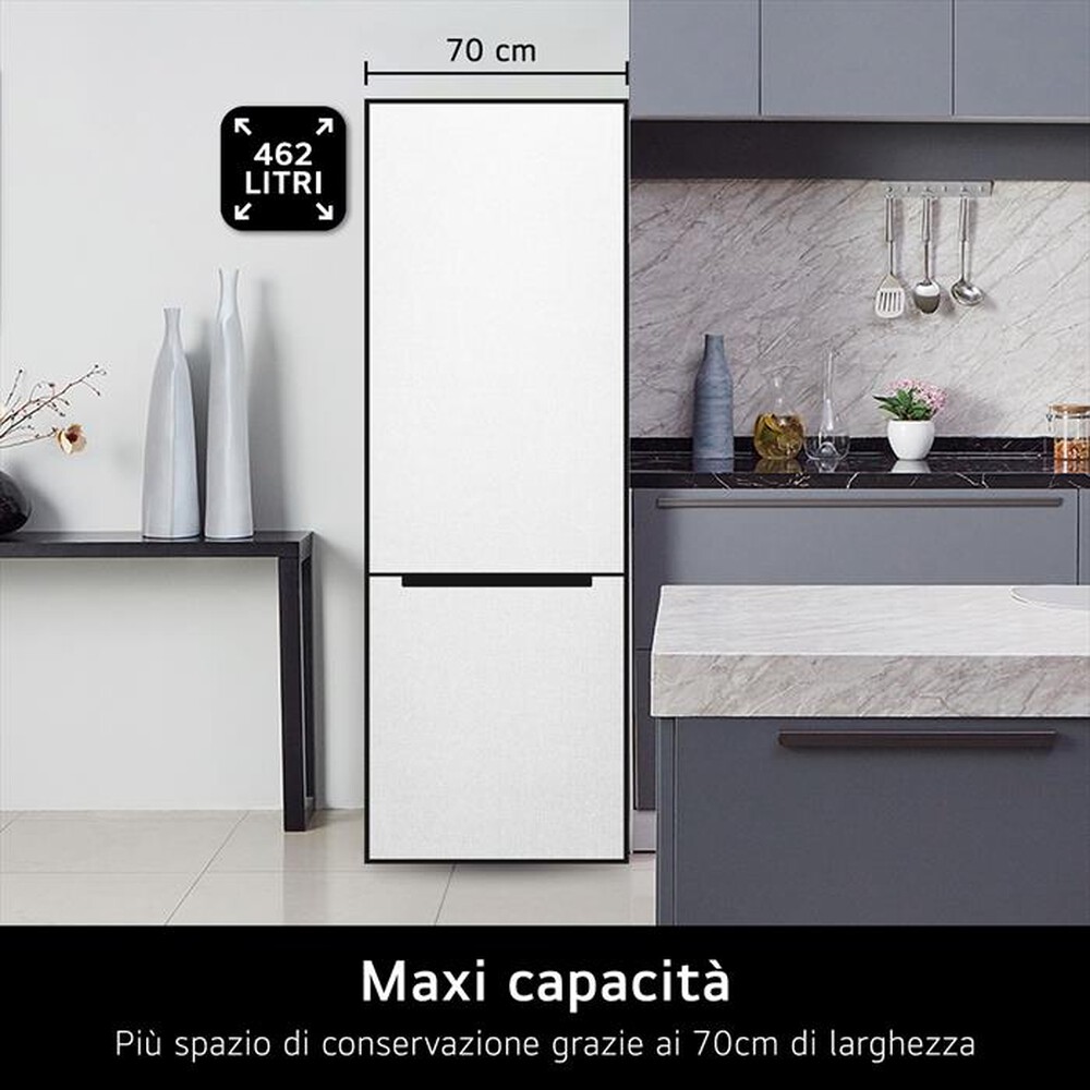 "LG - Frigorifero combinato GBB567PZCMB Classe E 500lt-Stainless steel"