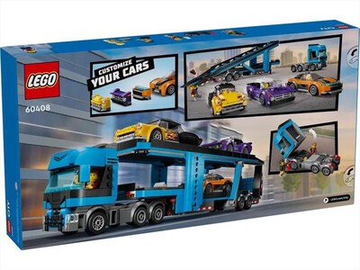 LEGO - CAMION TRASPORTATORE CON AUTO SPORTIVE - 60408-Multicolore