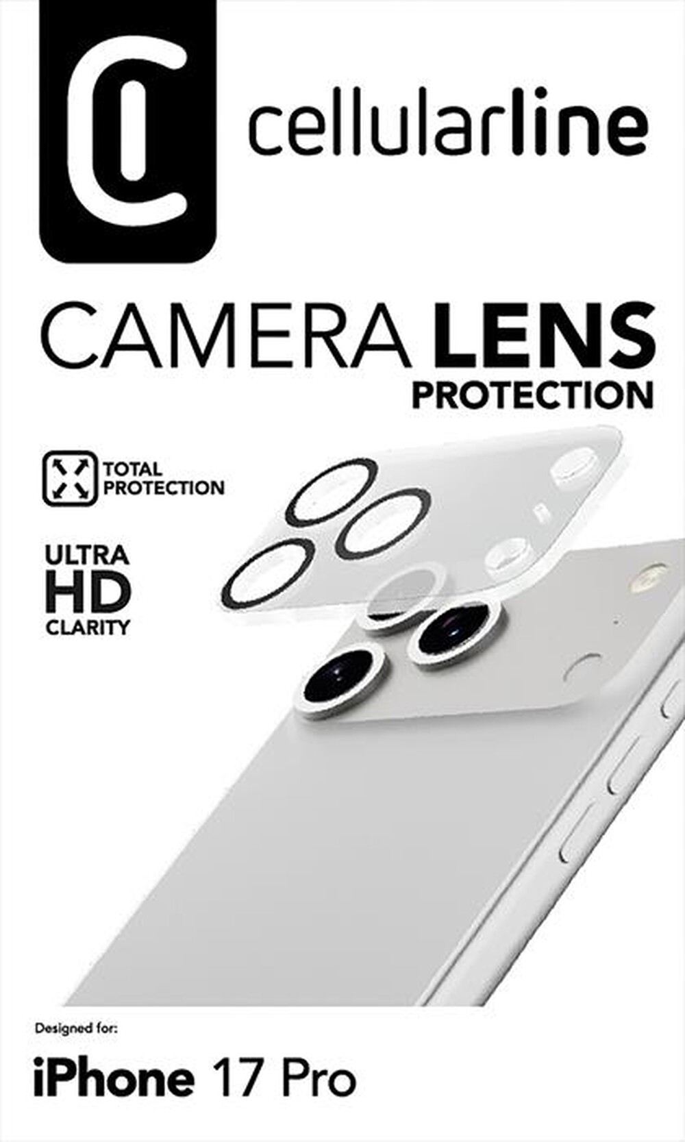 Immagine del prodotto CELLULARLINE - CAMERA LENS per IPHONE 17 PRO-Trasparente