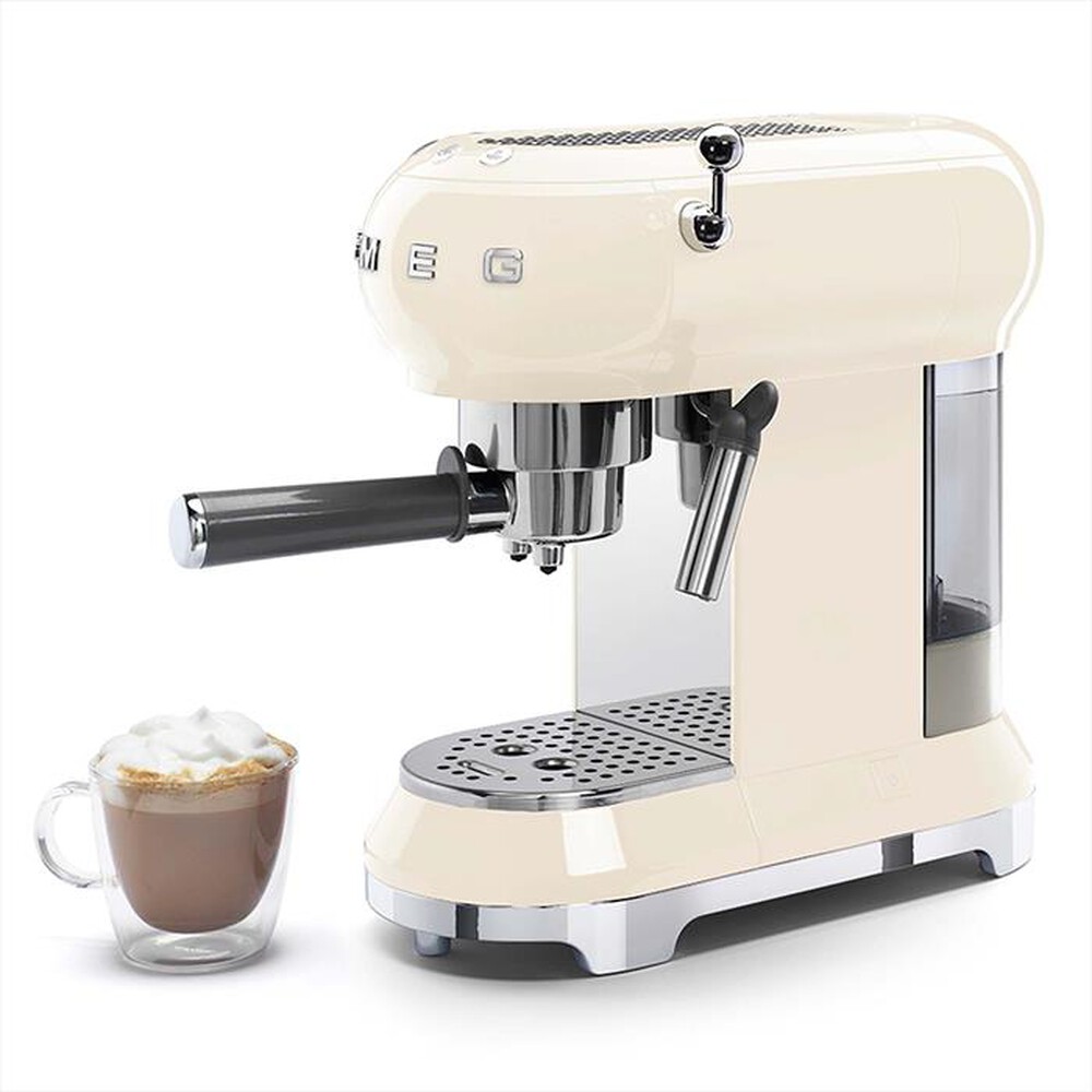 "SMEG - Macchina da Caffè Manuale 50's Style – ECF01CREU-panna"
