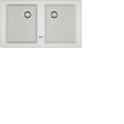 FRANKE - Lavello lneare BSG 620 3 1/2"" 2 vasche-Bianco