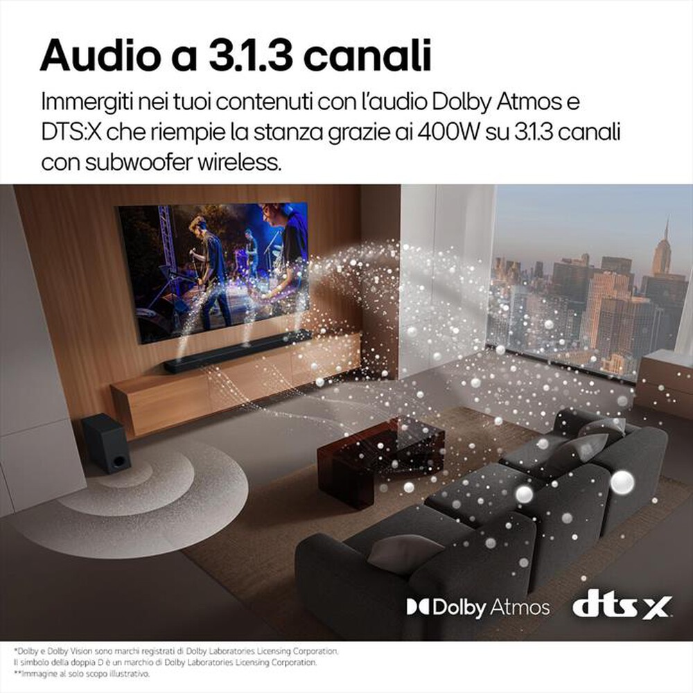 "LG - Soundbar + subwoofer S77TY-Nero"