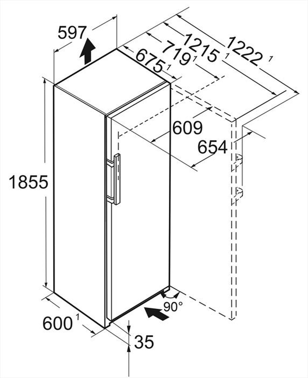 Immagine del prodotto LIEBHERR - Congelatore verticale SFNSDD 5257-20 Classe D 277-Acciaio SmartSteel / Silver