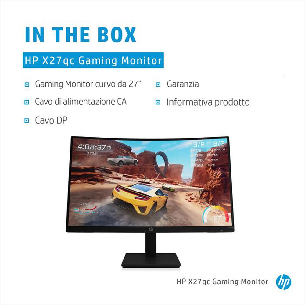 "HP - Monitor 27\" X27QC-Nero"