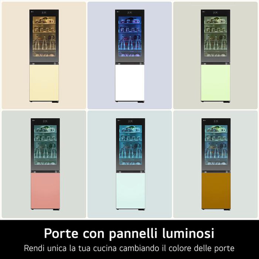 "LG - Frigorifero combinato GBG719MDNN Classe D 352L-Multicolour"
