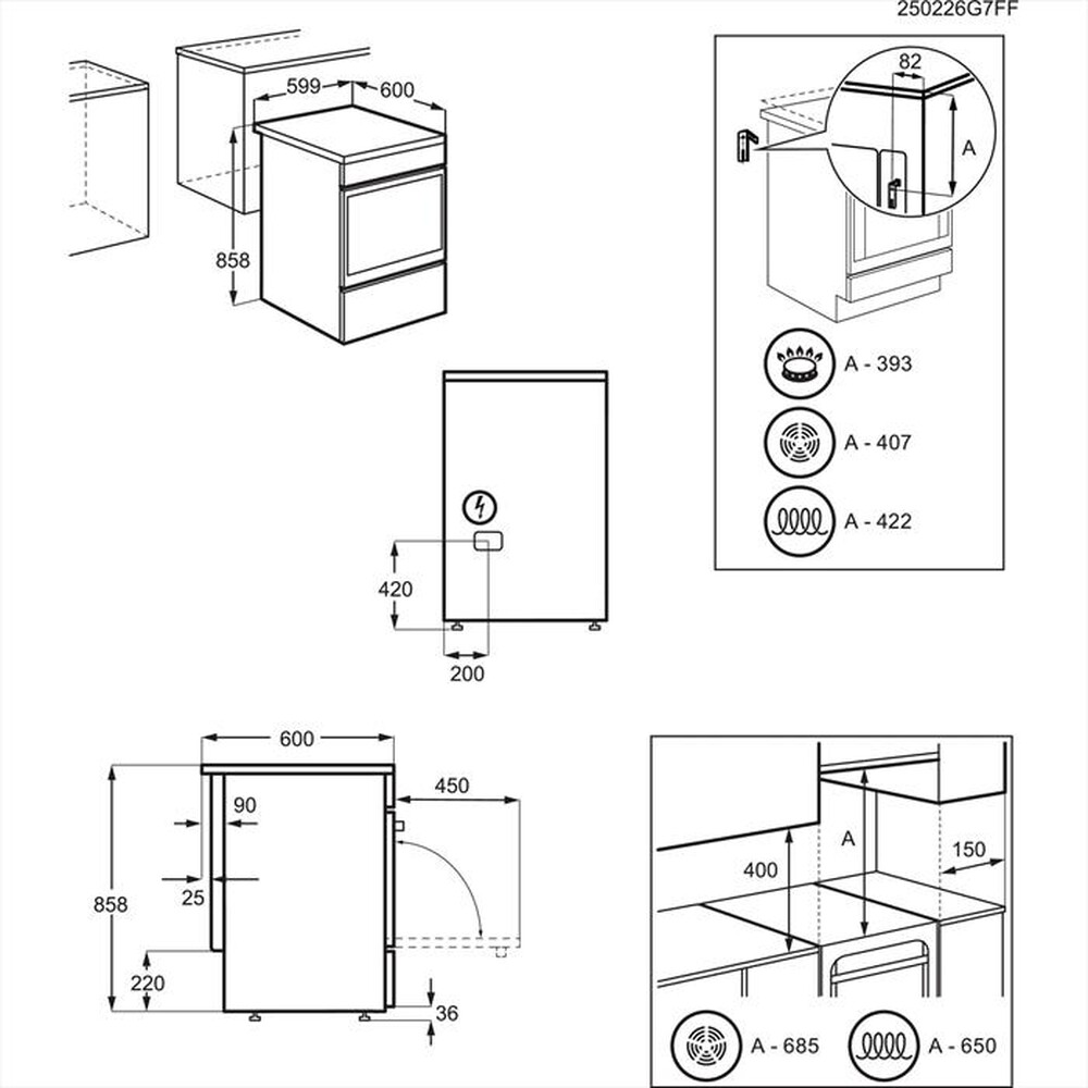 Immagine del prodotto ELECTROLUX - Cucina LKR620066X Classe A-Inox antimpronta