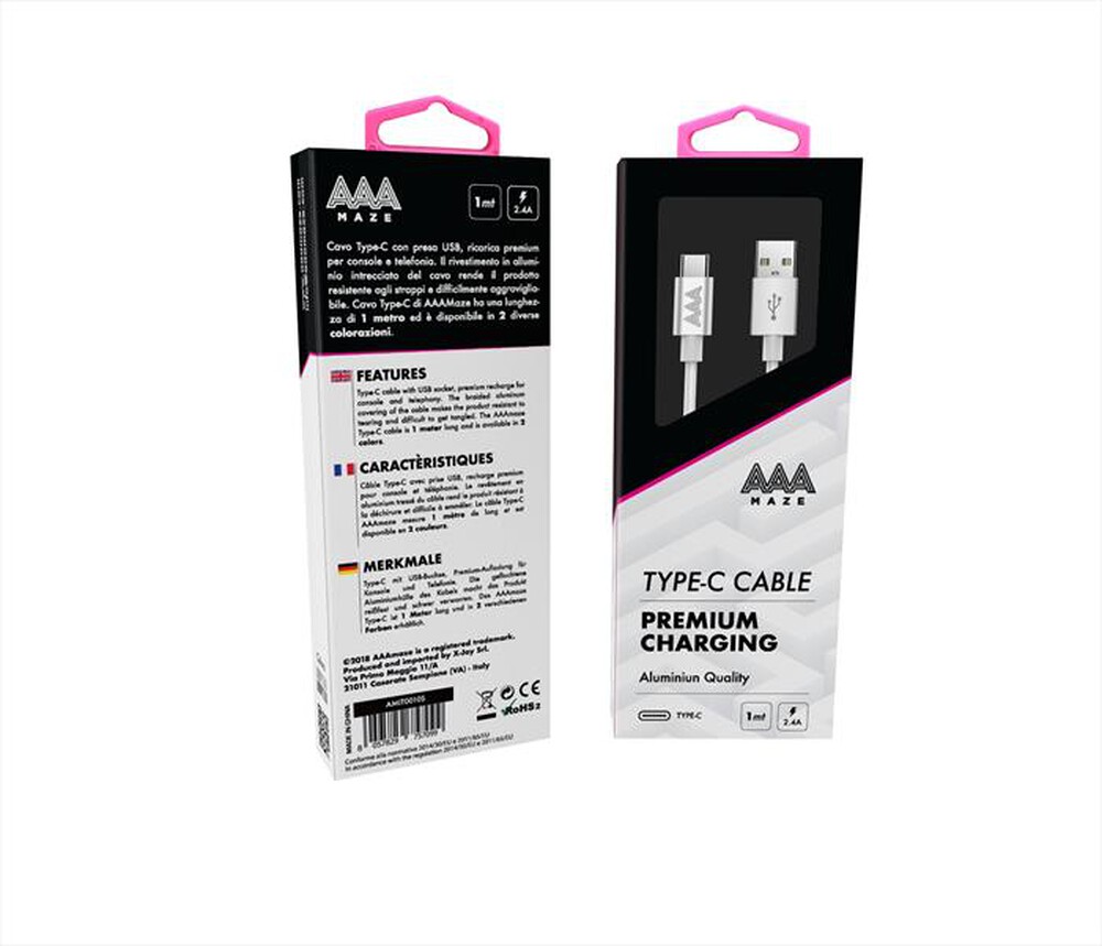 "AAAMAZE - TYPE-C CABLE 1M - Silver"