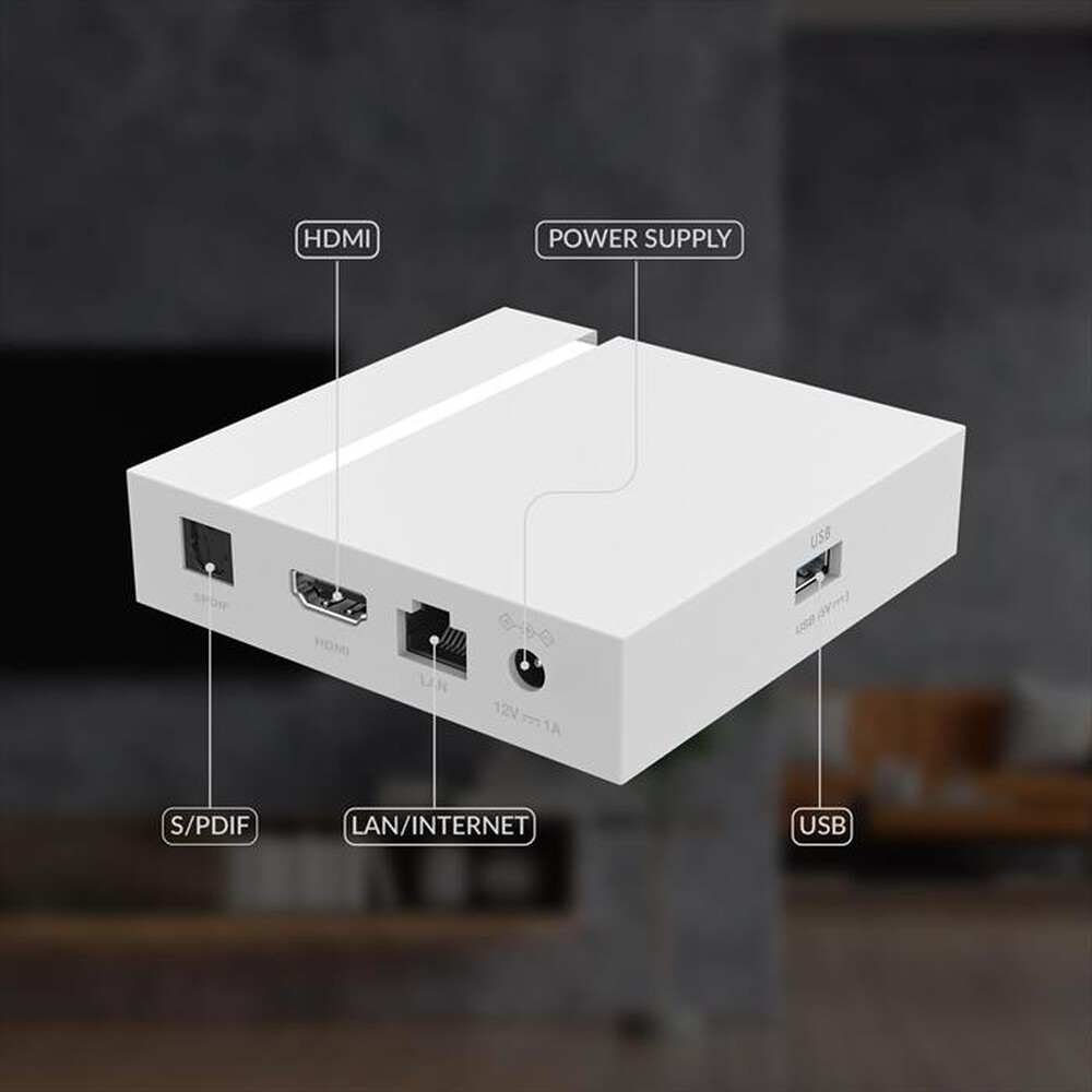 "STRONG - Android Box 4K ULTRA HD LEAP-S3+-bianco"