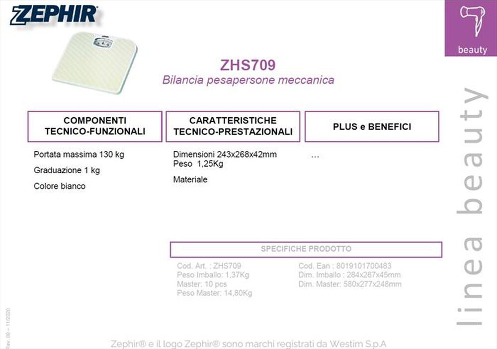 "ZEPHIR - ZHS 709 - Bianco"