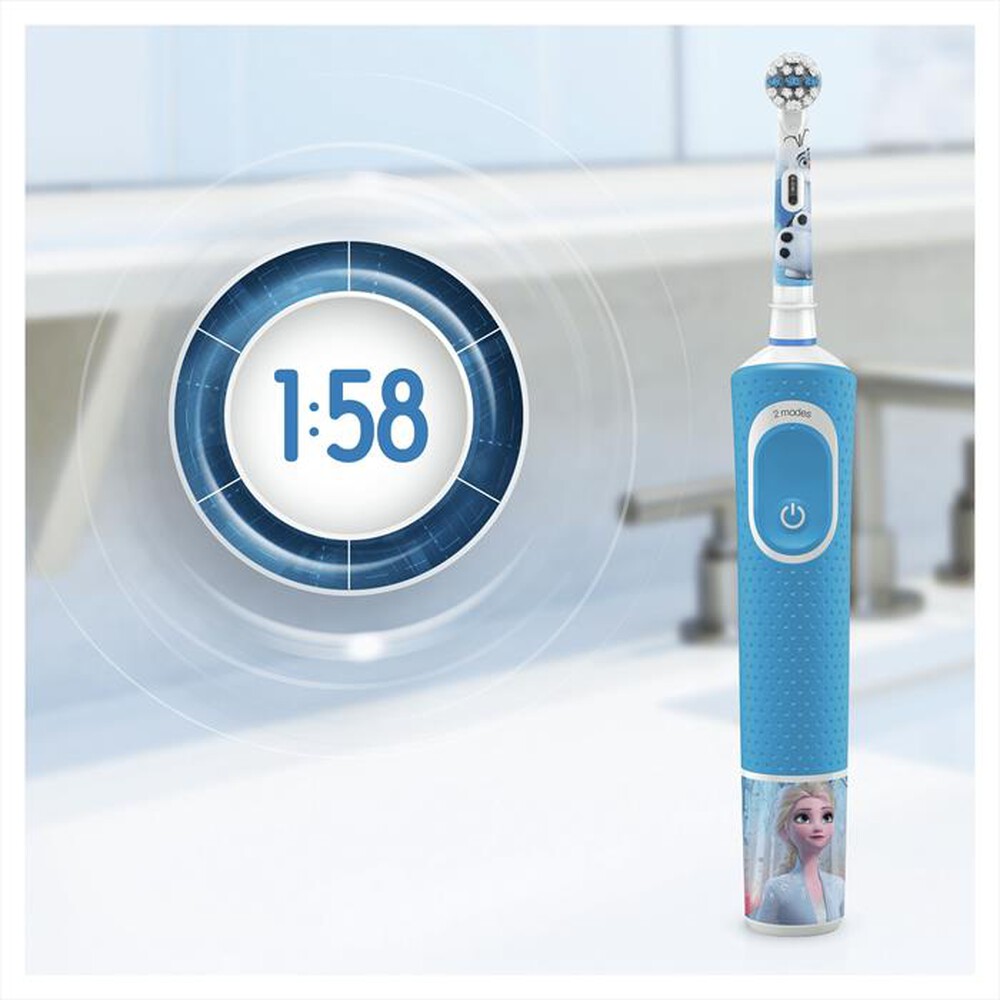 "ORAL-B - Spazzolino elettrico Kids Frozen 2-Celeste"