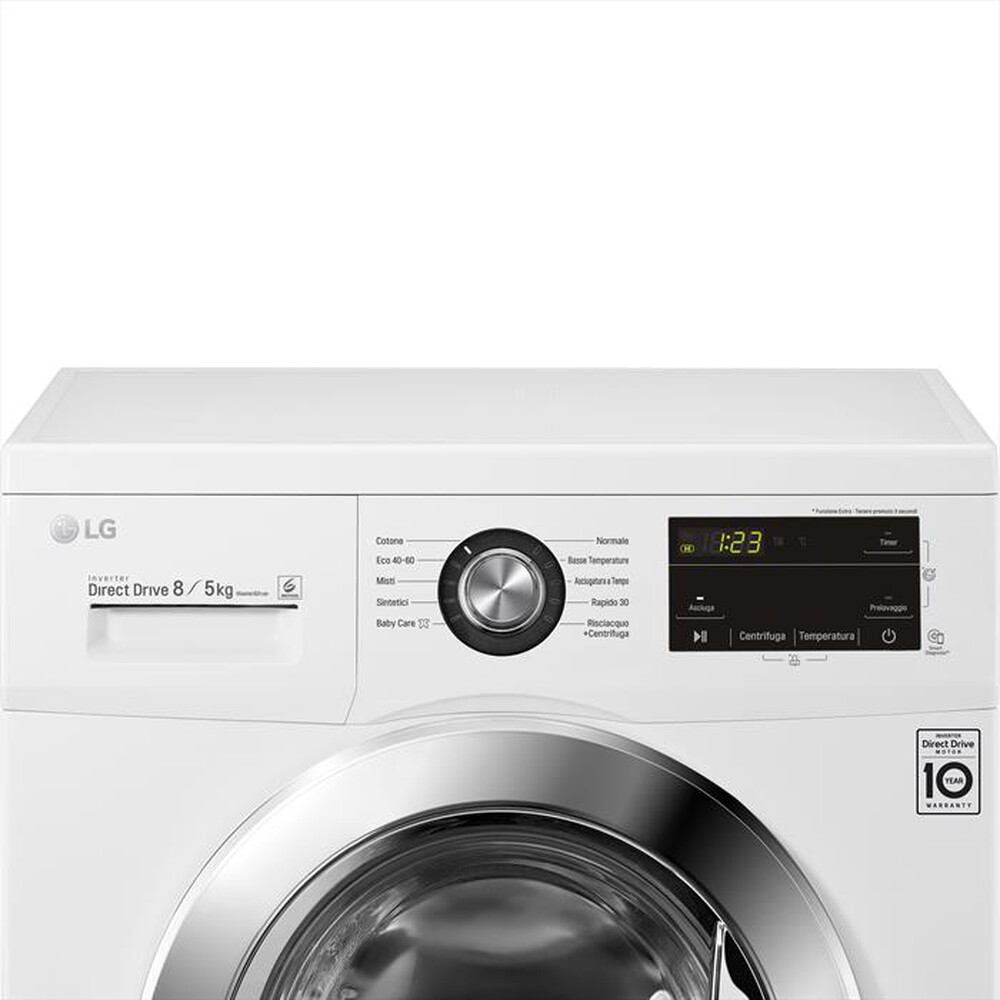 "LG - Lavasciuga F4J3TM5WE 8/5 Kg Classe D-WHITE"