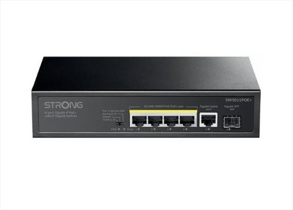 Immagine del prodotto STRONG - Switch Gigabit PoE+ a 6 porte 4P+2 UPLINK GIGA-Nero