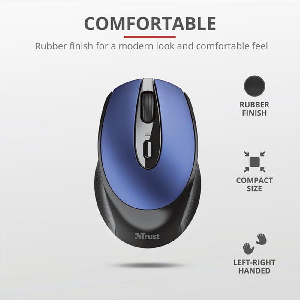 "TRUST - ZAYA WRL RCHRGABLE MOUSE BLU-Blue"