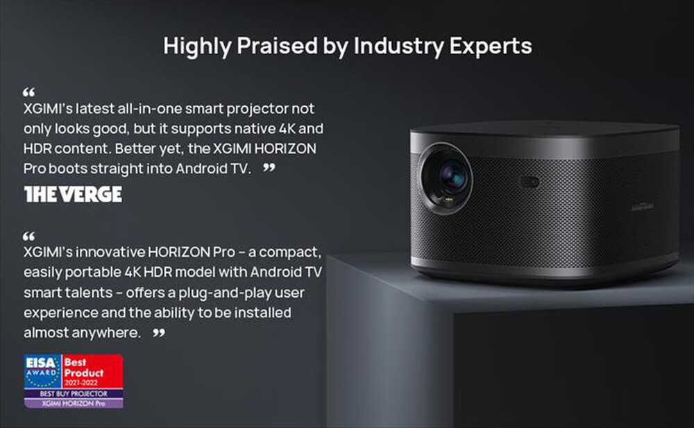 "XGIMI - Proiettore portatile Smart 4K HORIZON PRO-nero"