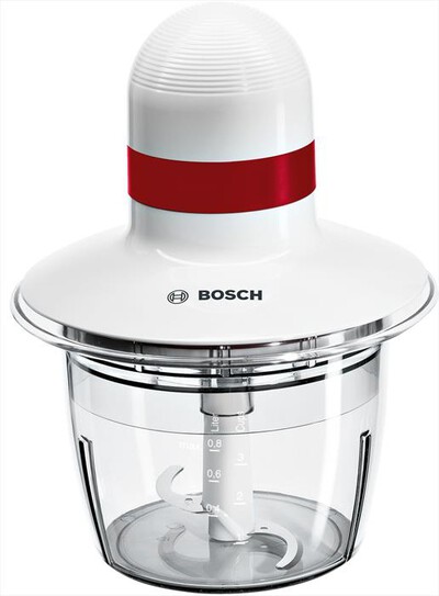 BOSCH - Tritatutto MMRP1000-Rosso, Trasparente, Bianco