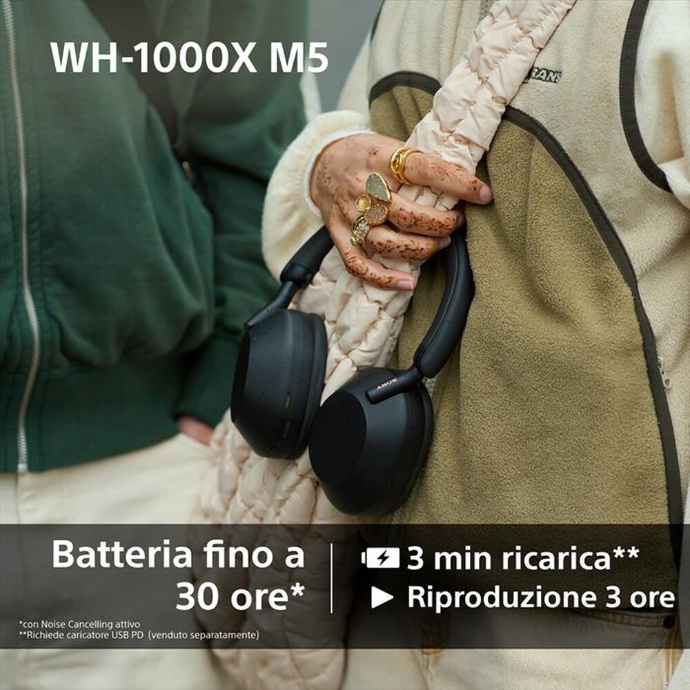 Immagine del prodotto SONY - Cuffie wireless WH1000XM5B.CE7-Nero