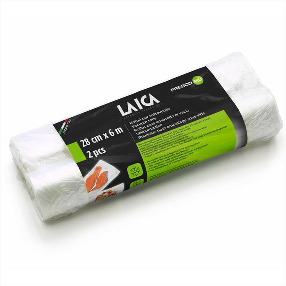 Immagine del prodotto LAICA - 2 ROTOLI PER SOTTOVUOTO CM.28X600 - VT3509-TRASPARENTE