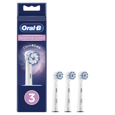 ORAL-B - Testine Sensitive Clean, 3 Pezzi-Bianco