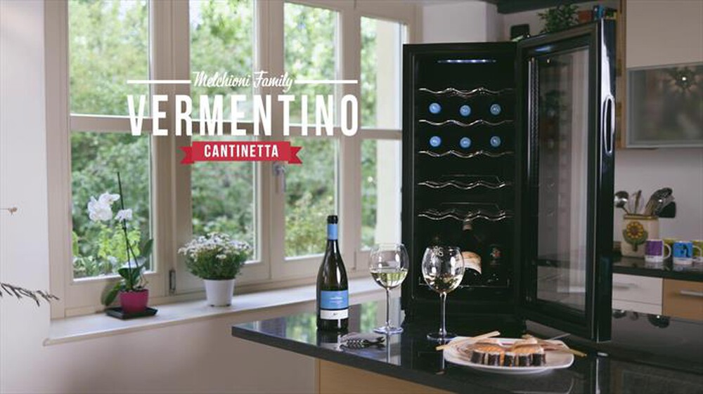 "MELCHIONI FAMILY - Cantinetta VERMENTINO 18 C Classe G 18 bottiglie-nero"