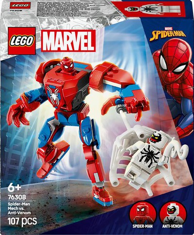 LEGO - SUPER HEROES Mech SpiderMan contro AntiVenom 76308