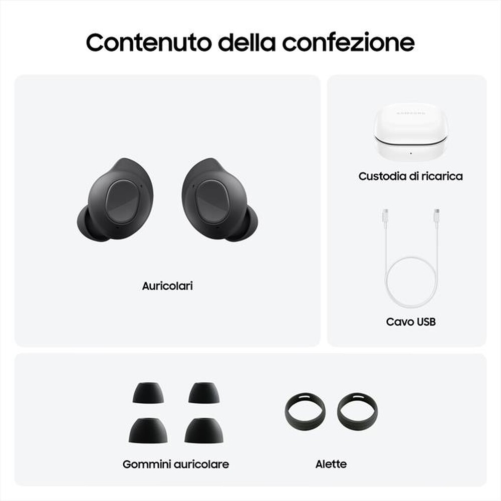 "SAMSUNG - Galaxy Buds FE Auricolari senza filo BT-Graphite"