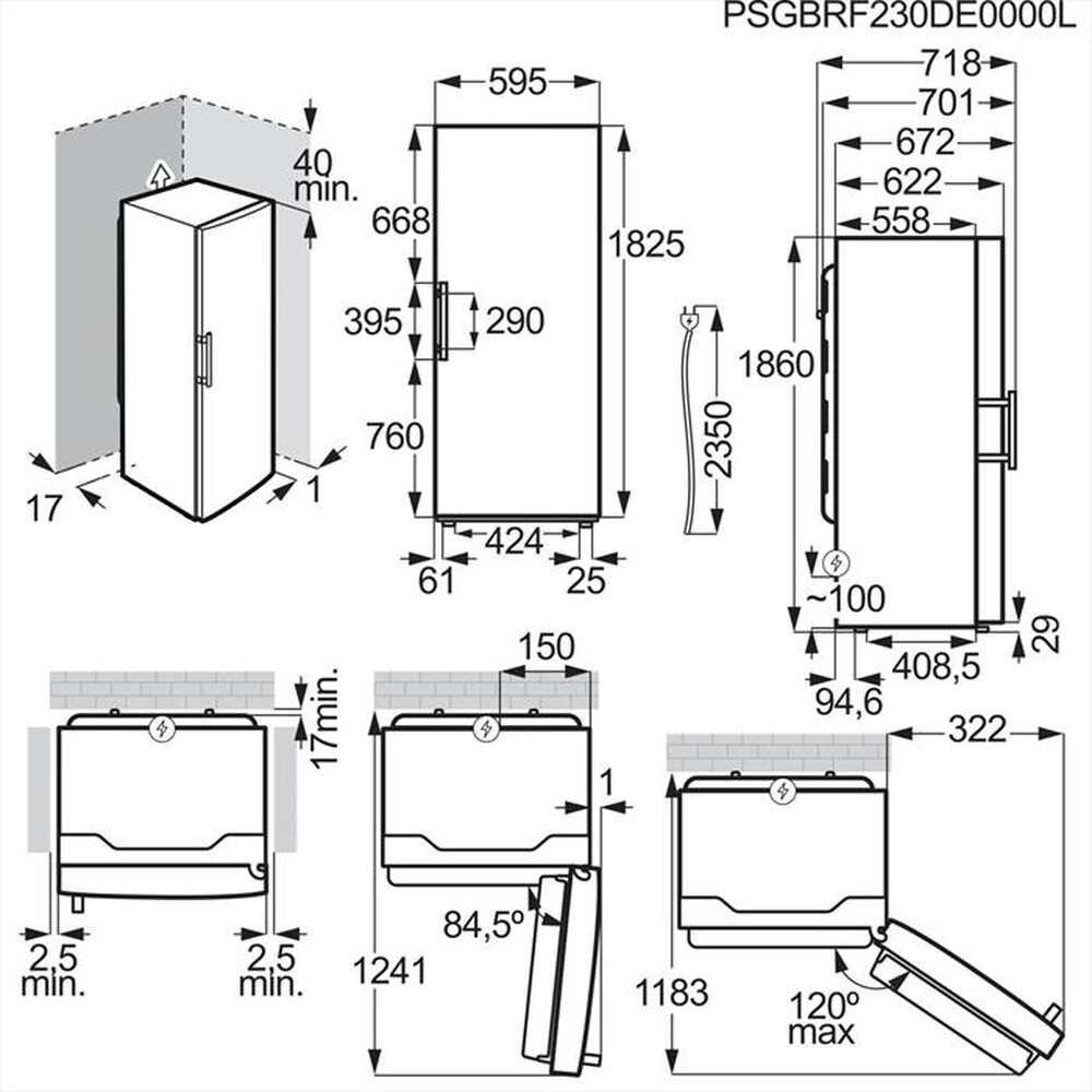 Immagine del prodotto ELECTROLUX - Frigorifero 1 porta LRS3DE39W Classe E 395 lt-Bianco