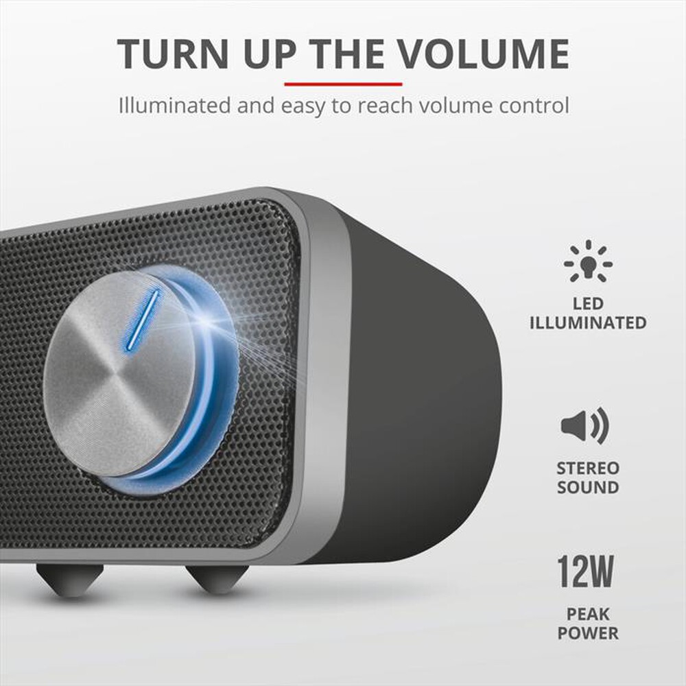 Immagine del prodotto TRUST - ARYS PC SOUNDBAR-Black/Grey