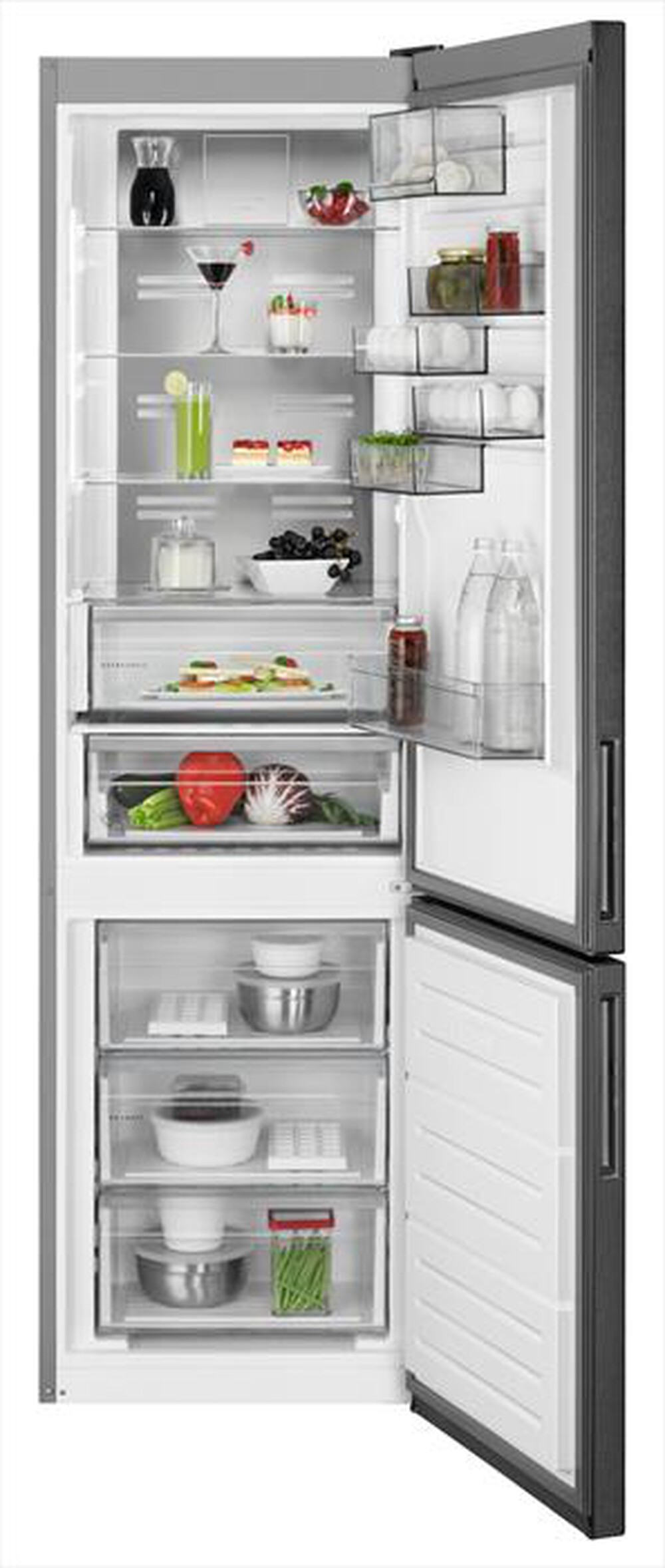 Immagine del prodotto AEG - Frigorifero combinato RCB736E5MB Classe E 379lt-Acciaio inox nero