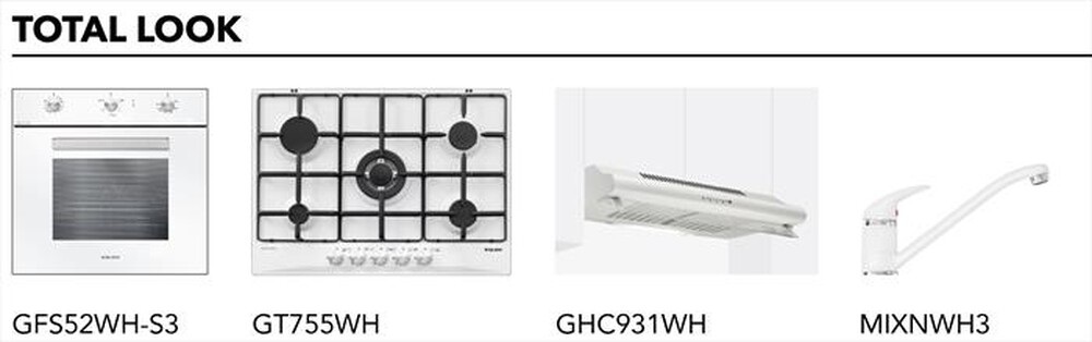 "GLEM GAS - Lavello lneare LS1G86WH 1 vasche-Bianco"