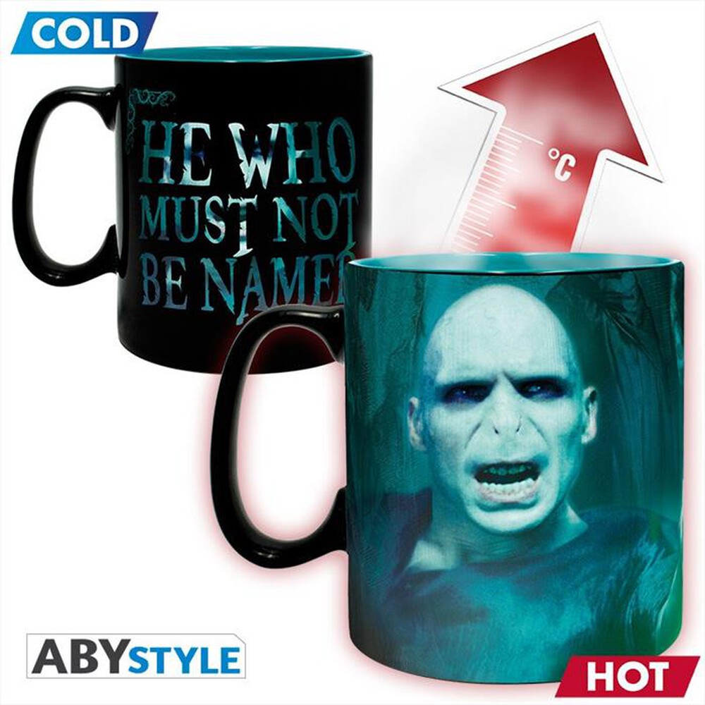 "ABYSSE - HARRY POTTER - MUG HEATCHANGE- 460 ML -VOLDEM-nero"
