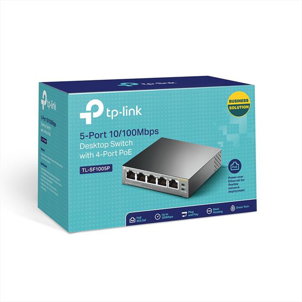 "TP-LINK - SWITCH DESKTOP 10/100MBIT 5 PORTE, 4 PORTE POE"