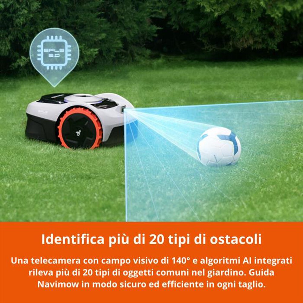 "NAVIMOW by SEGWAY - I105E + MODULO 4G-Grigio / arancione"