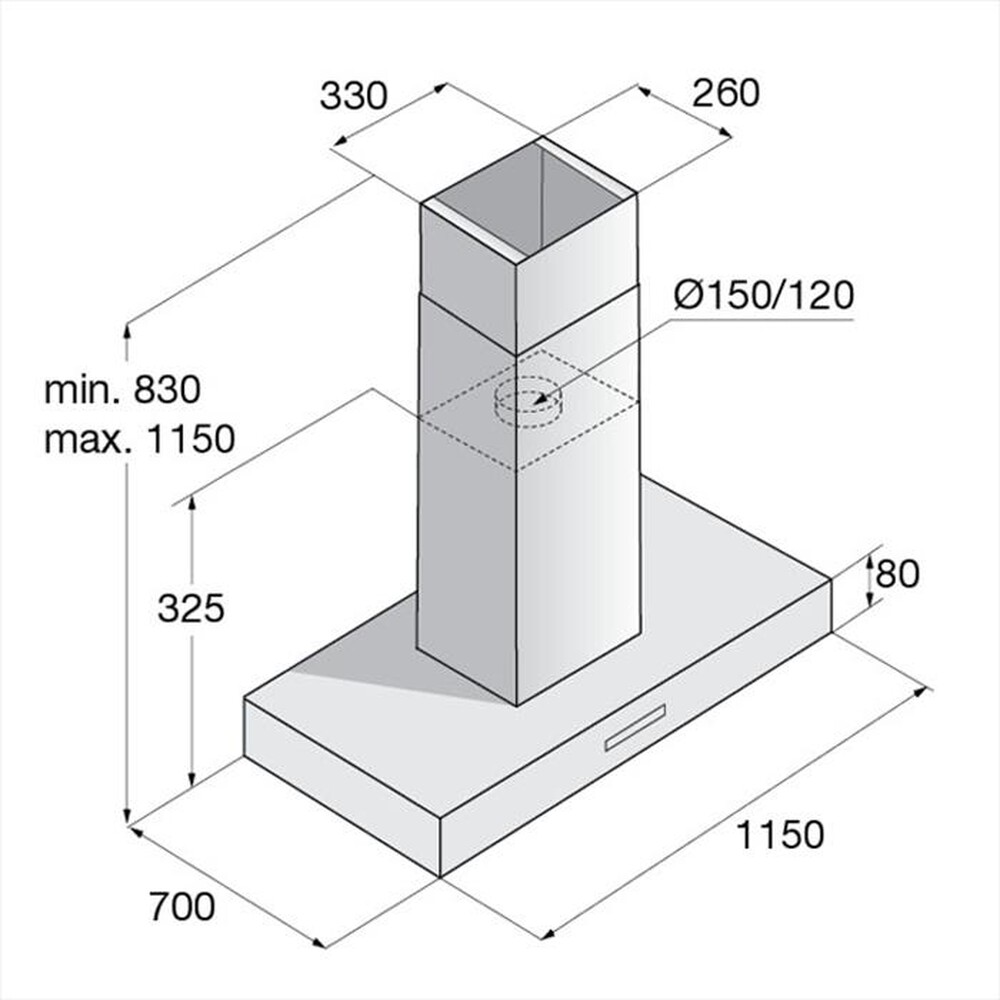 Immagine del prodotto ASKO - Cappa decorativa a parete CI 41236 S-Inox