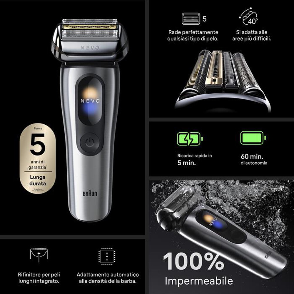 Immagine del prodotto BRAUN - Rasoio SHAVER NEVO 11000C-ARGENTO