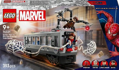 LEGO - 76321 SPIDER-MAN CONTRO DOC OCK: DUELLO SUL TRENO-,
