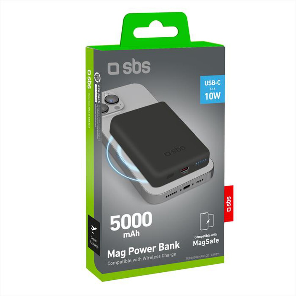 "SBS - Powerbank 5000 mAh MagSafe TEBB5000MAG1CK-Nero"