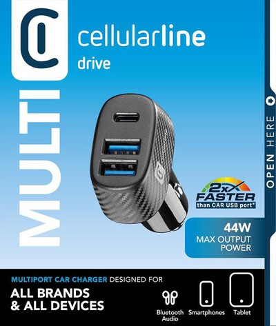 CELLULARLINE - CAR MULTIPOWER TRIO-Black