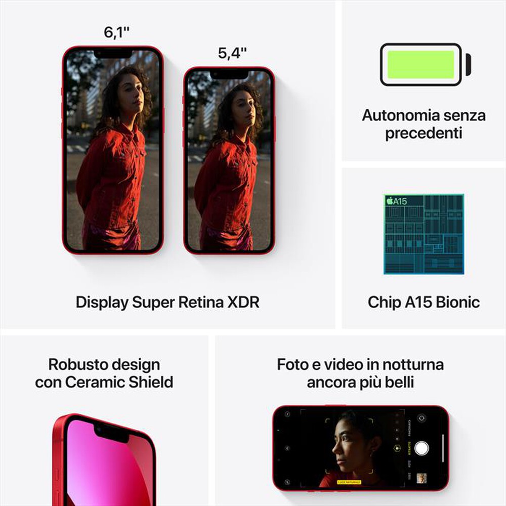 Immagine del prodotto APPLE - iPhone 13 128GB-(PRODUCT)RED