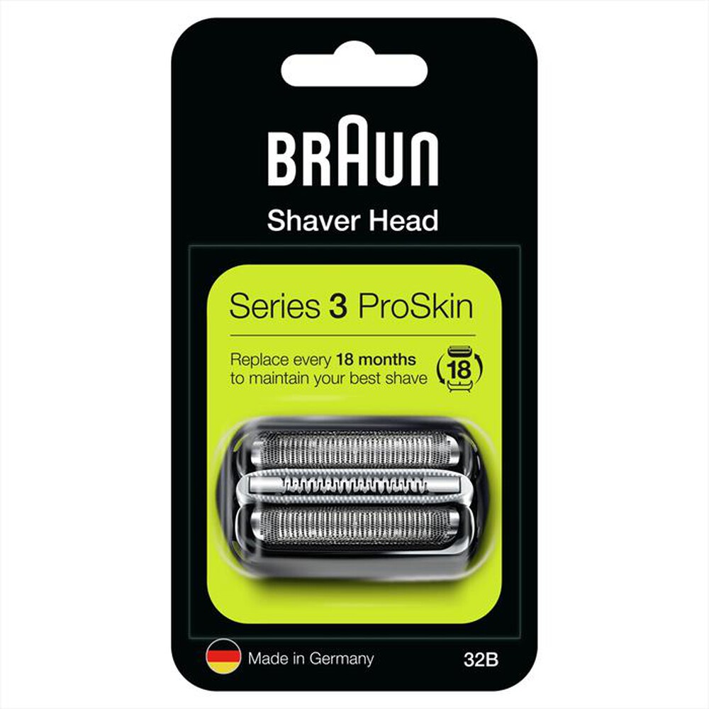 "BRAUN - Testina di ricambio per rasoio Series 3 32B-Nero"