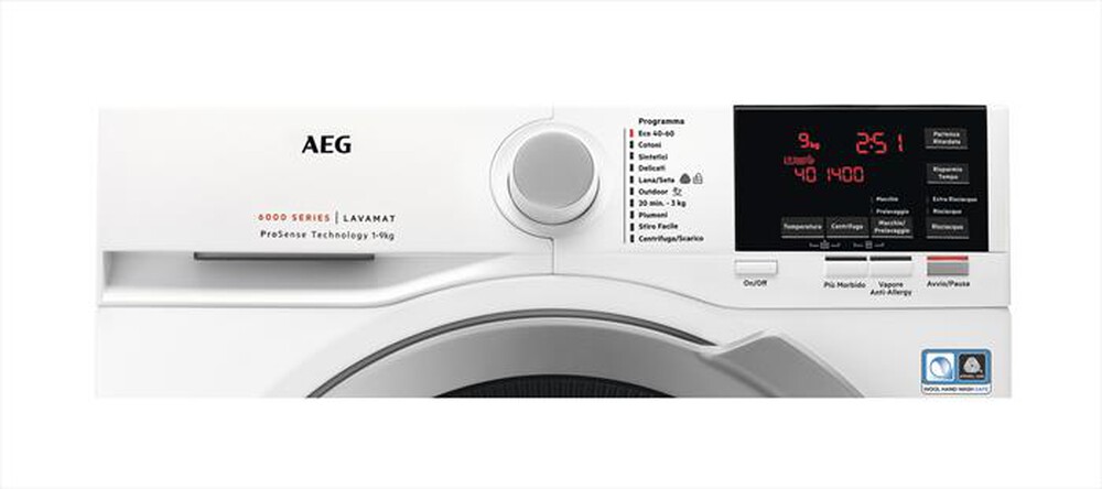 Immagine del prodotto AEG - Lavatrice L6FEG943 9 Kg Classe C-Bianco/oblò silver