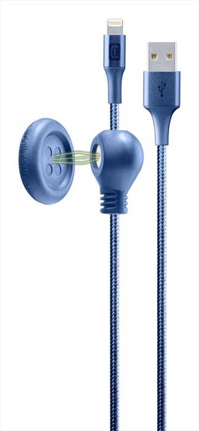 CELLULARLINE - USBDATABUTMFI1MB Cavo USB-da comodino-Blu