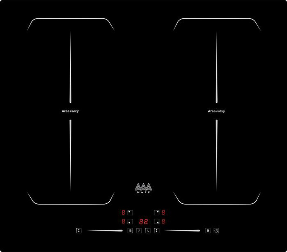 Immagine del prodotto AAAMAZE - Piano cottura a induzione 4 zone+flexy AMIH604F2F-Nero