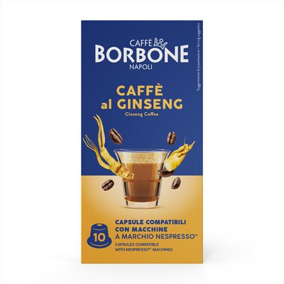 CAFFE BORBONE - CAFFE AL GINSENSEG - Nespresso 10 Caps-Multicolore