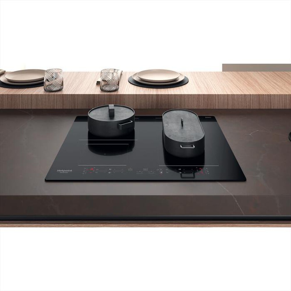"HOTPOINT ARISTON - Piano induzione HB4860B NE 59 cm-Nero"