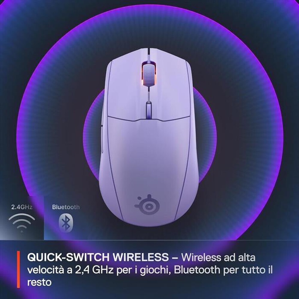 Immagine del prodotto STEELSERIES - Mouse RIVAL 3 WIRELESS GEN 2-Lavanda