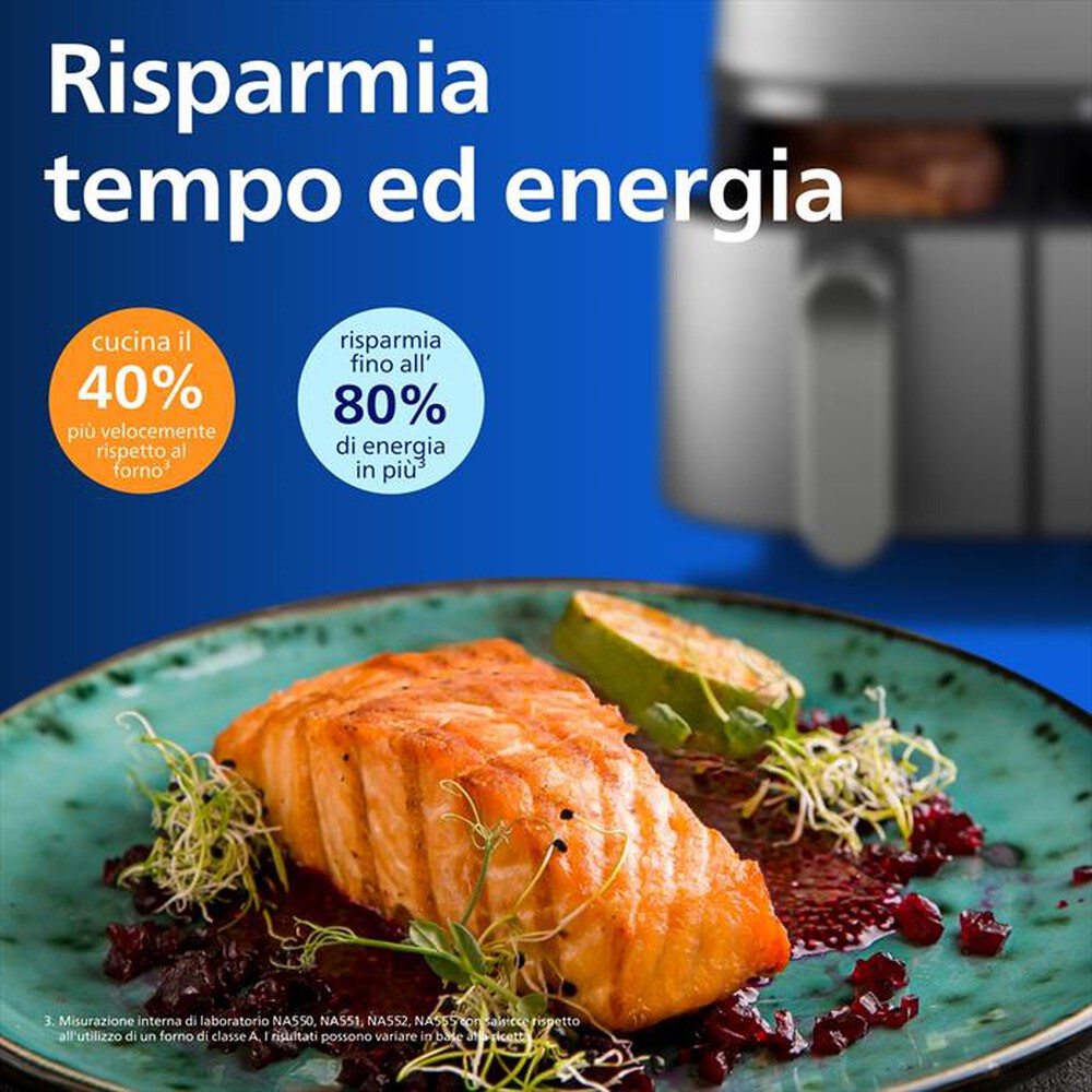 Immagine del prodotto PHILIPS - AIRFRYER SERIE 5000 DA 9L COTTURA VAPORE NA555/00-Inox