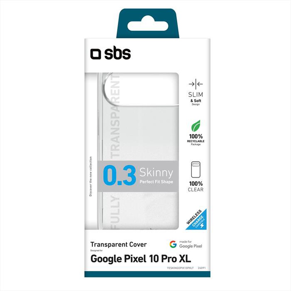 Immagine del prodotto SBS - Cover Skinny per Google Pixel 10 Pro XL-Trasparente